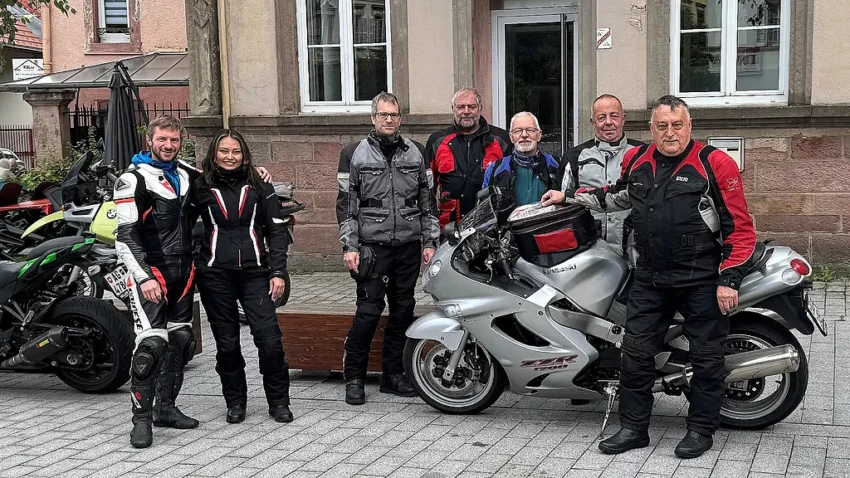 Kaffeehalt in Munster, Frankreich